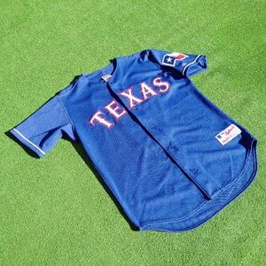 Retro A-ROD Rawlings MLB Texas Rangers #3 Alex Rodriguez Jersey Away Blue Sz 44